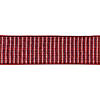 Red Plaid 4" X 10 Yds. Ribbon Wired Polyester Image 1