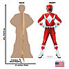 Red Power Ranger Life-Size&#160;Cardboard&#160;Cutout Stand-Up Image 1