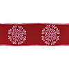 Red Snowflake 4" X 5 Yds. Ribbon Wired Cotton Image 1