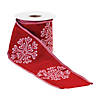 Red Snowflake 4" X 5 Yds. Ribbon Wired Cotton Image 1
