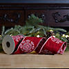 Red Snowflake 4" X 5 Yds. Ribbon Wired Cotton Image 2