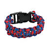 Red, White & Blue Paracord Bracelet Craft Kit - Makes 12 Image 1
