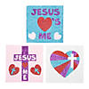 Religious Valentine Glitter Art Pictures - Makes 12 Image 1