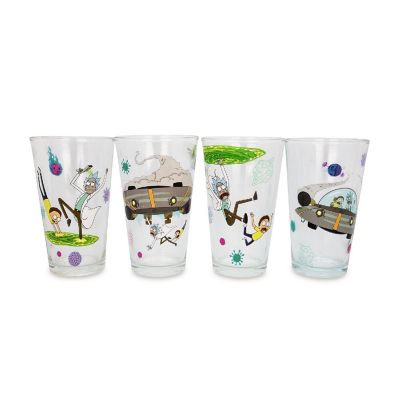 Rick and Morty 16-Ounce Pint Glasses  Set of 4 Image 1