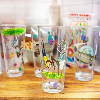 Rick and Morty 16-Ounce Pint Glasses  Set of 4 Image 2