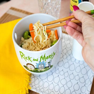 Rick and Morty Portal Japanese Dinnerware Set  20-Ounce Ramen Bowl, Chopsticks Image 3