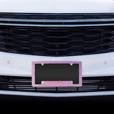 Rico Industries Gradient - Pink And Purple All Over Automotive License Plate Frame for Car/Truck/SUV (12" x 6") Image 1