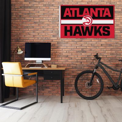 Rico Industries NBA Basketball Atlanta Hawks Bold 3' x 5' Banner Flag Single Sided - Indoor or Outdoor - Home D&#233;cor Image 1