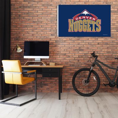 Rico Industries NBA Basketball Denver Nuggets 2003 Logo 3' x 5' Banner Flag Single Sided - Indoor or Outdoor - Home D&#233;cor Image 1