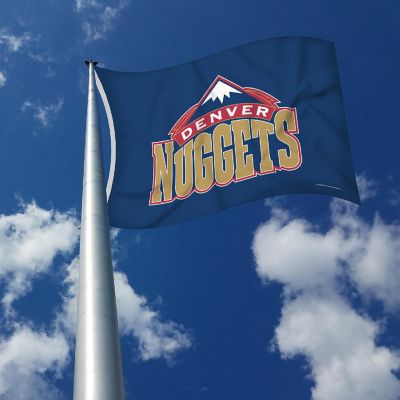 Rico Industries NBA Basketball Denver Nuggets 2003 Logo 3' x 5' Banner Flag Single Sided - Indoor or Outdoor - Home D&#233;cor Image 2