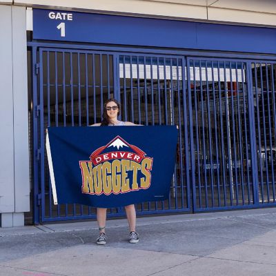 Rico Industries NBA Basketball Denver Nuggets 2003 Logo 3' x 5' Banner Flag Single Sided - Indoor or Outdoor - Home D&#233;cor Image 3