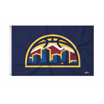 Rico Industries NBA Basketball Denver Nuggets Alternate Logo 3' x 5' Banner Flag Single Sided - Indoor or Outdoor - Home D&#233;cor Image 1