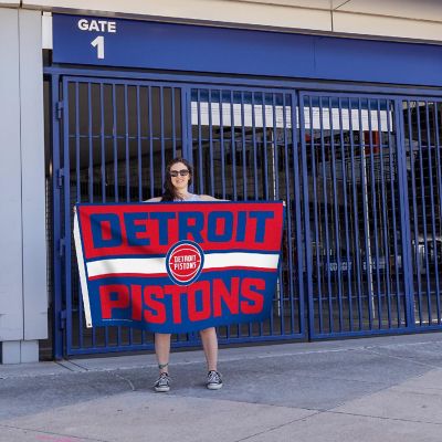 Rico Industries NBA Basketball Detroit Pistons Bold 3' x 5' Banner Flag Single Sided - Indoor or Outdoor - Home D&#233;cor Image 3