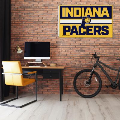 Rico Industries NBA Basketball Indiana Pacers Bold 3' x 5' Banner Flag Single Sided - Indoor or Outdoor - Home D&#233;cor Image 1