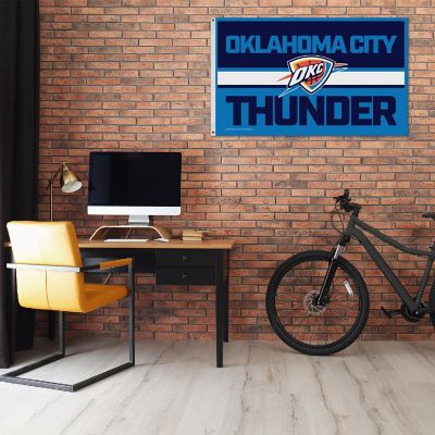 Rico Industries NBA Basketball Oklahoma City Thunder Bold 3' x 5' Banner Flag Single Sided - Indoor or Outdoor - Home D&#233;cor Image 1