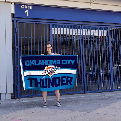 Rico Industries NBA Basketball Oklahoma City Thunder Bold 3' x 5' Banner Flag Single Sided - Indoor or Outdoor - Home D&#233;cor Image 3