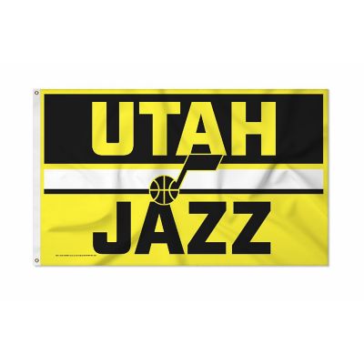 Rico Industries NBA Basketball Utah Jazz Bold 3' x 5' Banner Flag Single Sided - Indoor or Outdoor - Home D&#233;cor Image 1