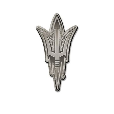 Rico Industries NCAA  Arizona State Sun Devils - ASU Standard Antique Nickel Auto Emblem for Car/Truck/SUV Image 1