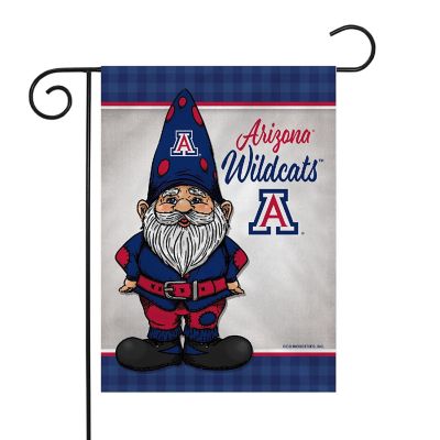 Rico Industries NCAA Arizona Wildcats Gnome Spring 13" x 18" Double Sided Garden Flag Image 1