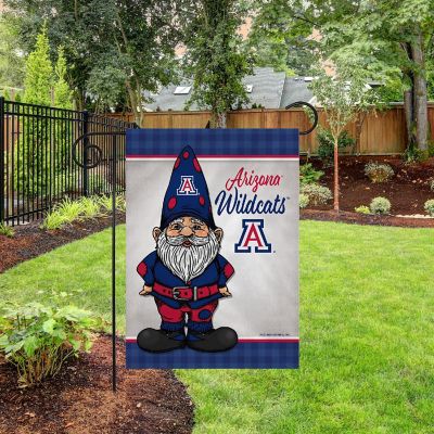 Rico Industries NCAA Arizona Wildcats Gnome Spring 13" x 18" Double Sided Garden Flag Image 1