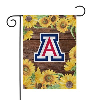 Rico Industries NCAA  Arizona Wildcats Sunflower Spring 13" x 18" Double Sided Garden Flag Image 1