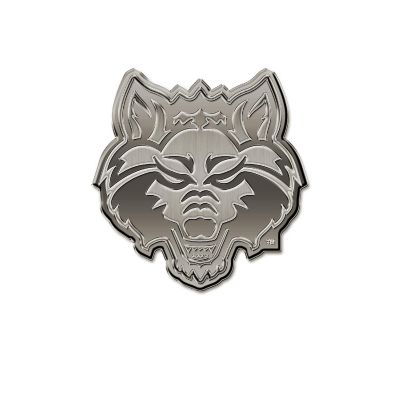 Rico Industries NCAA  Arkansas State Red Wolves Standard Antique Nickel Auto Emblem for Car/Truck/SUV Image 1