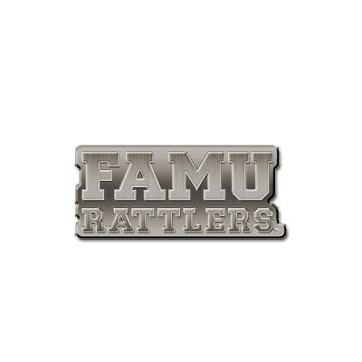 Rico Industries NCAA  Florida A&M Rattlers - FAMU FAMU Antique Nickel Auto Emblem for Car/Truck/SUV Image 1