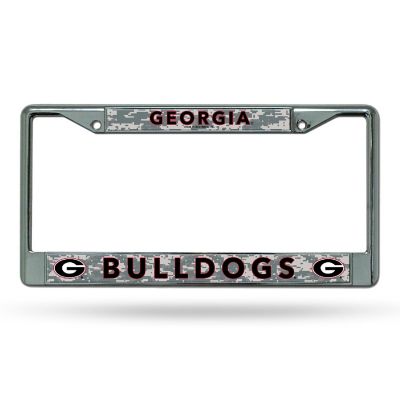 Rico Industries NCAA  Georgia Bulldogs  12" x 6" Chrome Frame With Decal Inserts - Car/Truck/SUV Automobile Accessory Image 1
