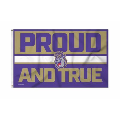 Rico Industries NCAA  James Madison Dukes Bold 3' x 5' Banner Flag Single Sided - Indoor or Outdoor - Home D&#233;cor Image 1