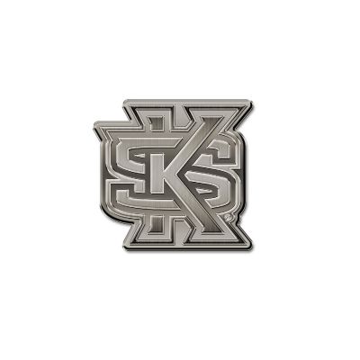Rico Industries NCAA  Kennesaw State Owls Standard Antique Nickel Auto Emblem for Car/Truck/SUV Image 1