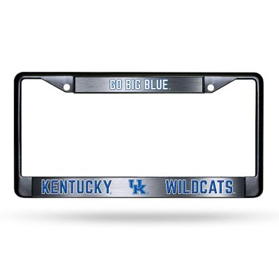 Rico Industries NCAA  Kentucky Wildcats Black Game Day Black Chrome Frame with Printed Inserts 12" x 6" Car/Truck Auto Accessory Image 1