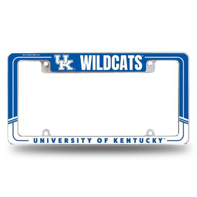 Rico Industries NCAA  Kentucky Wildcats Two-Tone 12" x 6" Chrome All Over Automotive License Plate Frame for Car/Truck/SUV Image 1