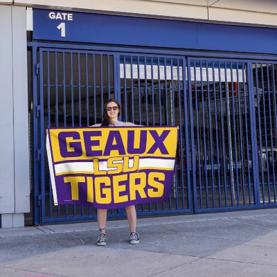 Rico Industries NCAA  LSU Tigers Bold 3' x 5' Banner Flag Single Sided - Indoor or Outdoor - Home D&#233;cor Image 3