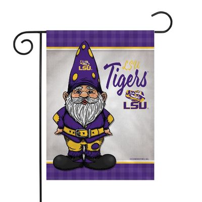 Rico Industries NCAA  LSU Tigers Gnome Spring 13" x 18" Double Sided Garden Flag Image 1