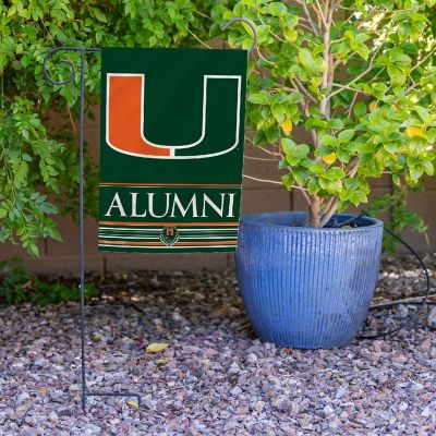 Rico Industries NCAA  Miami Hurricanes - The U Alumni 13" x 18" Double Sided Garden Flag Image 3