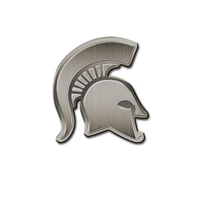 Rico Industries NCAA  Michigan State Spartans Standard Antique Nickel Auto Emblem for Car/Truck/SUV Image 1