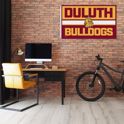 Rico Industries NCAA  Minnesota-Duluth Bulldogs Bold 3' x 5' Banner Flag Single Sided - Indoor or Outdoor - Home D&#233;cor Image 1