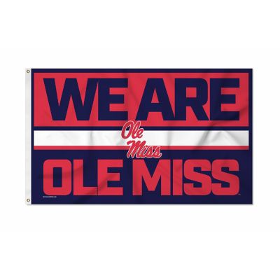 Rico Industries NCAA  Mississippi Rebels - Ole Miss Bold 3' x 5' Banner Flag Single Sided - Indoor or Outdoor - Home D&#233;cor Image 1
