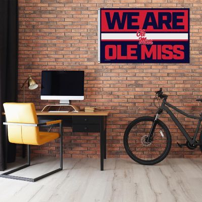 Rico Industries NCAA  Mississippi Rebels - Ole Miss Bold 3' x 5' Banner Flag Single Sided - Indoor or Outdoor - Home D&#233;cor Image 1