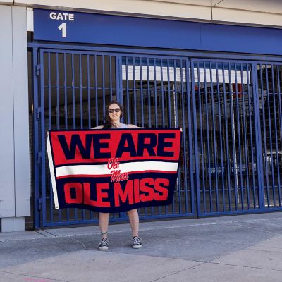 Rico Industries NCAA  Mississippi Rebels - Ole Miss Bold 3' x 5' Banner Flag Single Sided - Indoor or Outdoor - Home D&#233;cor Image 3