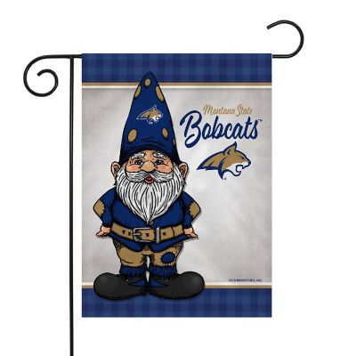 Rico Industries NCAA Montana State Bobcats Gnome Spring 13" x 18" Double Sided Garden Flag Image 1