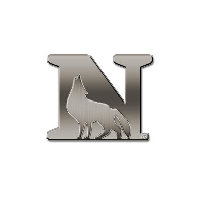 Rico Industries NCAA Newberry   Wolves Antique Nickel Auto Emblem for Car/Truck/SUV Image 1