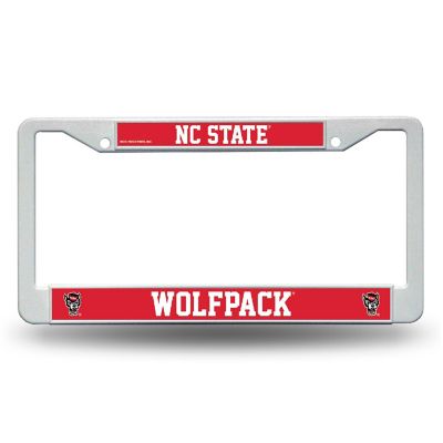 Rico Industries NCAA  North Carolina State Wolfpack Tuffy Head Logo 12" x 6" Plastic Car Frame Image 1