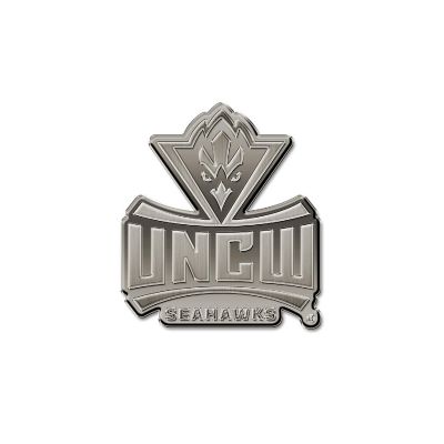 Rico Industries NCAA  North Carolina-Wilmington Seahawks UNCW Standard Antique Nickel Auto Emblem for Car/Truck/SUV Image 1