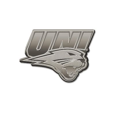Rico Industries NCAA  Northern Iowa Panthers UNI Standard Antique Nickel Auto Emblem for Car/Truck/SUV Image 1