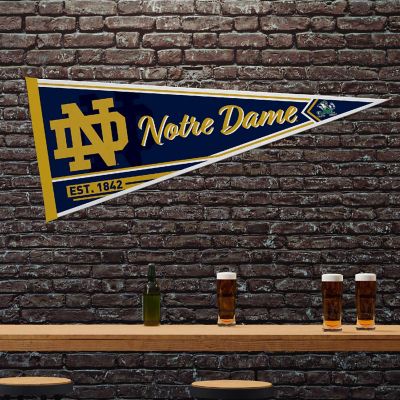 Rico Industries NCAA  Notre Dame Fighting Irish - ND Classic 12" x 30" Felt Wall D&#233;cor Pennant - Great for Home/Bed Room/Man Cave D&#233;cor Image 1