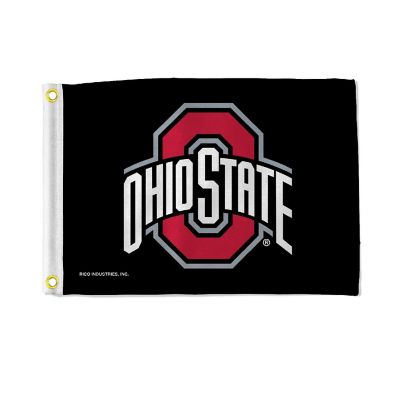 Rico Industries NCAA Ohio State Buckeyes 12" x 18" Utility Flag - Double Sided - Great for Boat/Golf Cart/Home ect. Image 1