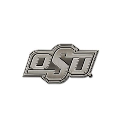 Rico Industries NCAA  Oklahoma State Cowboys OSU Antique Nickel Auto Emblem for Car/Truck/SUV Image 1