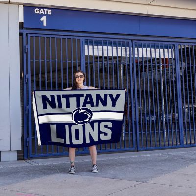 Rico Industries NCAA  Penn State Nittany Lions - PSU Bold 3' x 5' Banner Flag Single Sided - Indoor or Outdoor - Home D&#195;&#169;cor Image 3