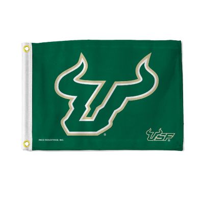 Rico Industries NCAA  South Florida Bulls - USF Green Utility Flag - Double Sided - Great for Boat/Golf Cart/Home ect. Image 1